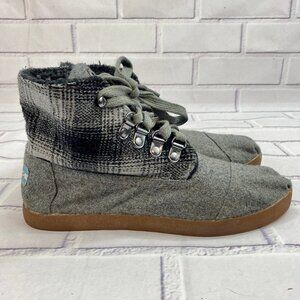 Toms Wool Fold Down Bootie Boots lace up high‎ top